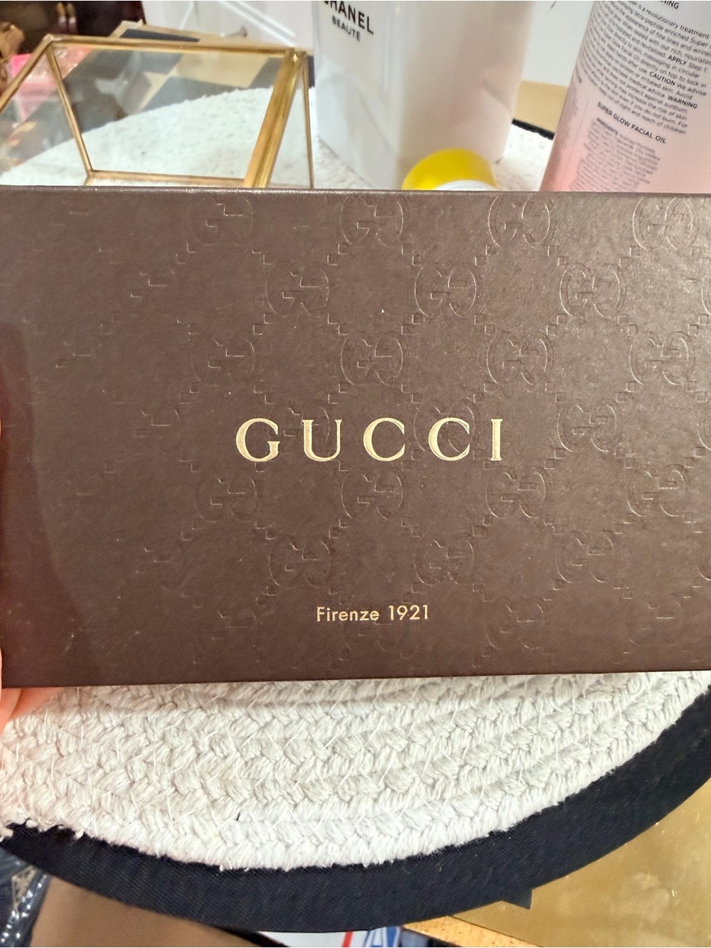 Gucci Zumi Black & Beige Diagonal Stripe Continental Wallet | Gucci Box - Picture 15 of 15